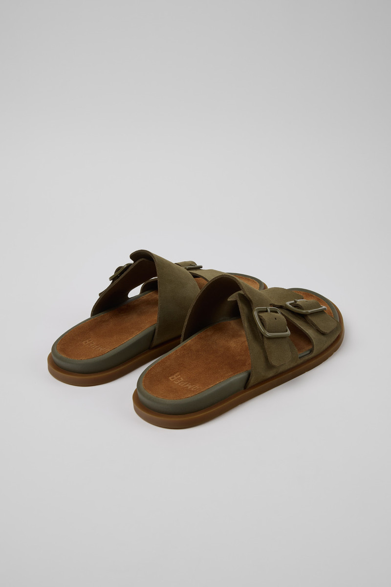 CAMPERLAB Green Suede Sandals for Men. outlook