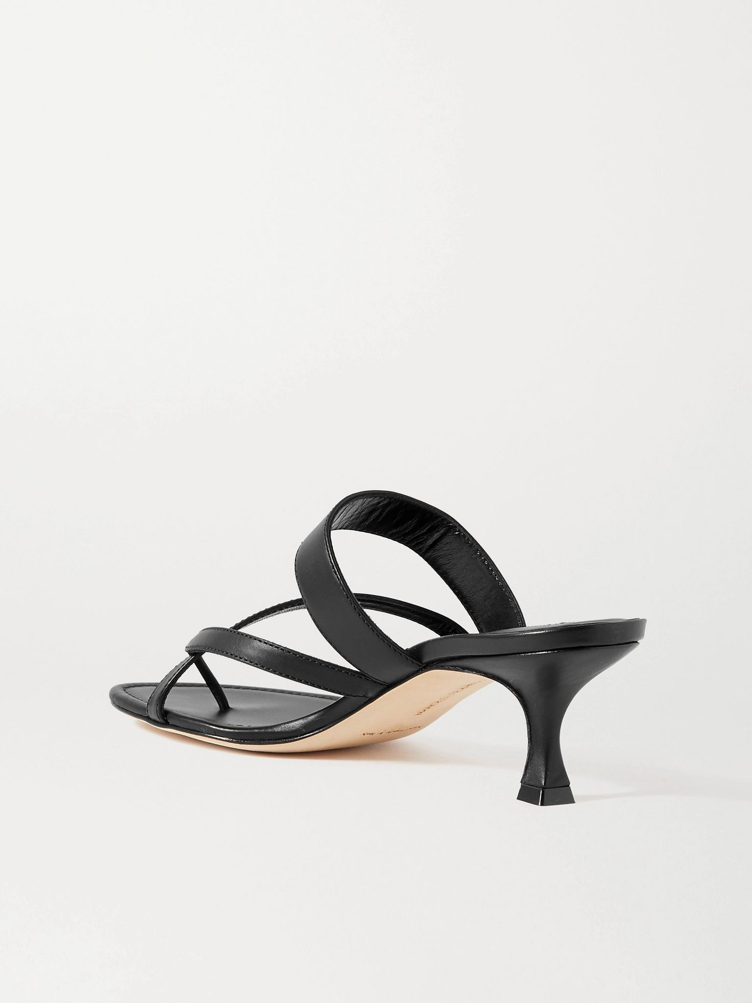 Susa 50 leather sandals Black - 3