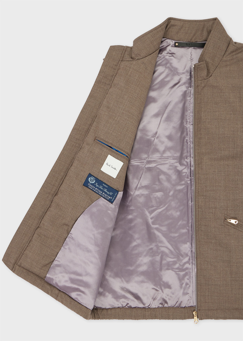 Brown Melange 'Storm System' Wool Gilet 3