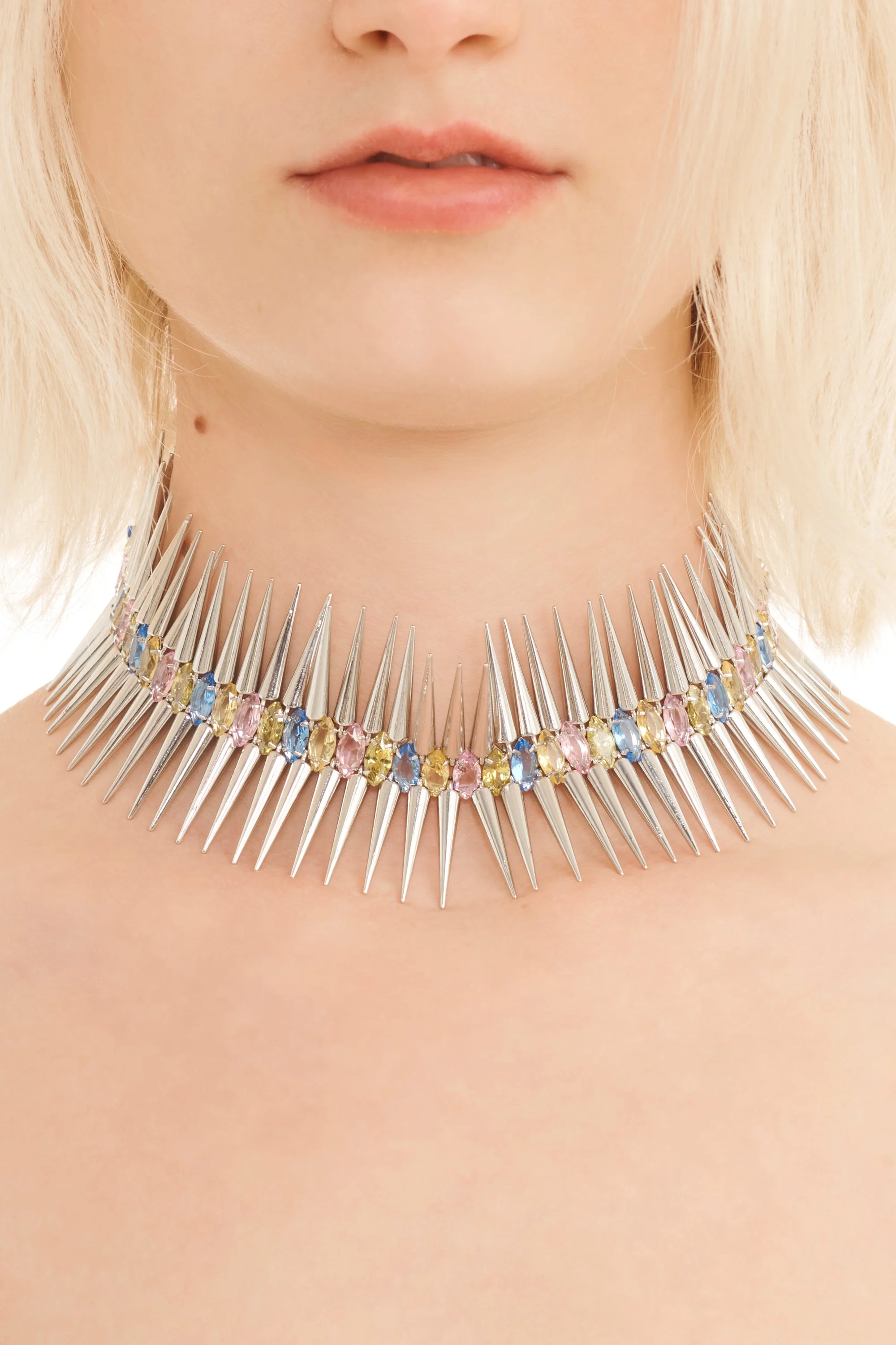 SKY RAINBOW GOTH CHOKER - 1