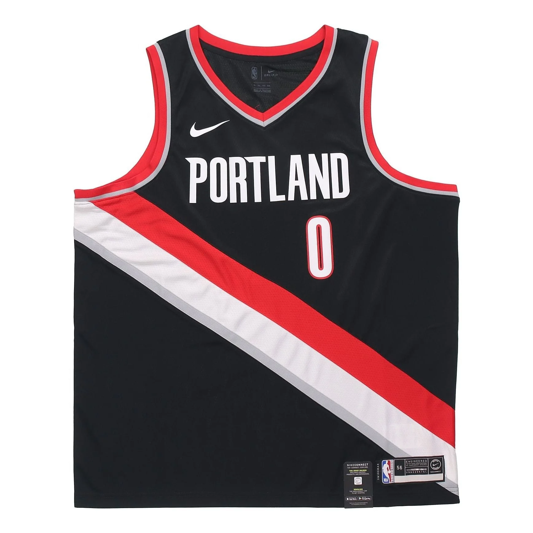 Nike NBA Damian Lillard 아이콘 에디션 스윙 맨 저지 '레드 블랙' 864505-010 - 1