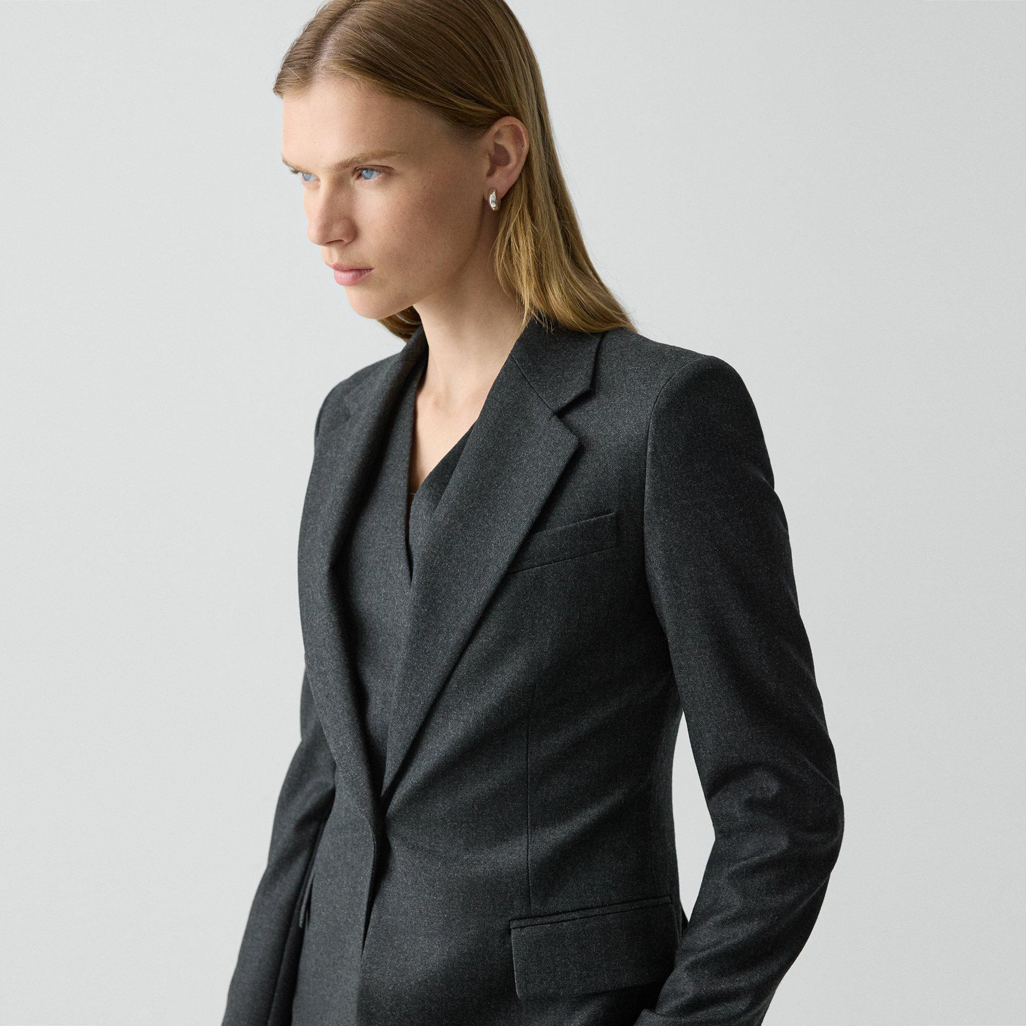 Lynnia Blazer in Sleek Flannel - 5