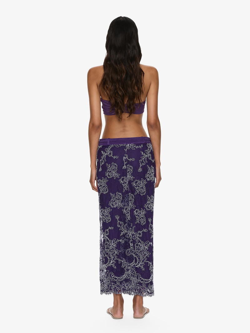 Iris Lace Suede Belted Skirt 4