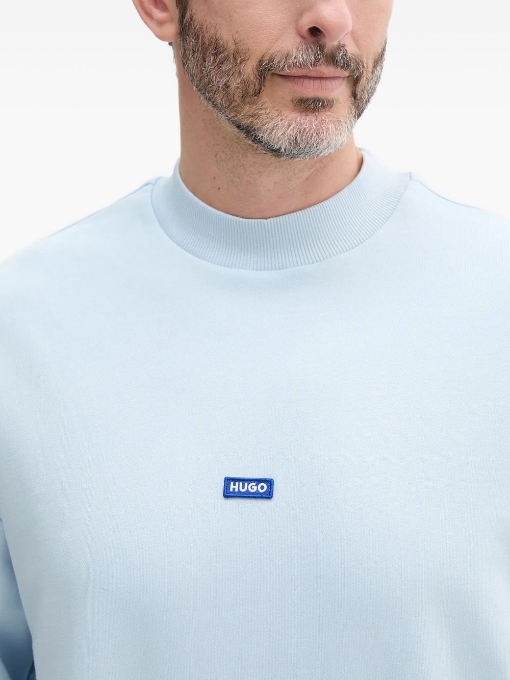 logo-patch cotton sweatshirt - 3