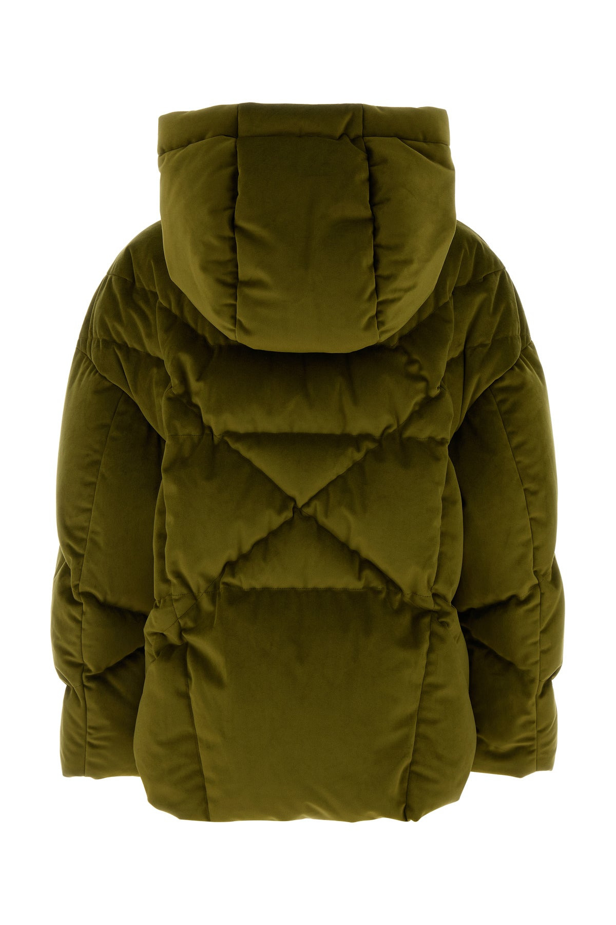 Green velvet Milano down jacket - 2