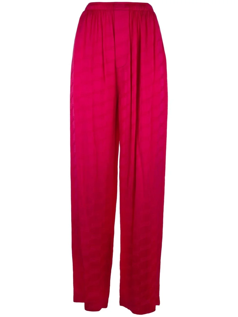 pleated straight-leg trousers - 1