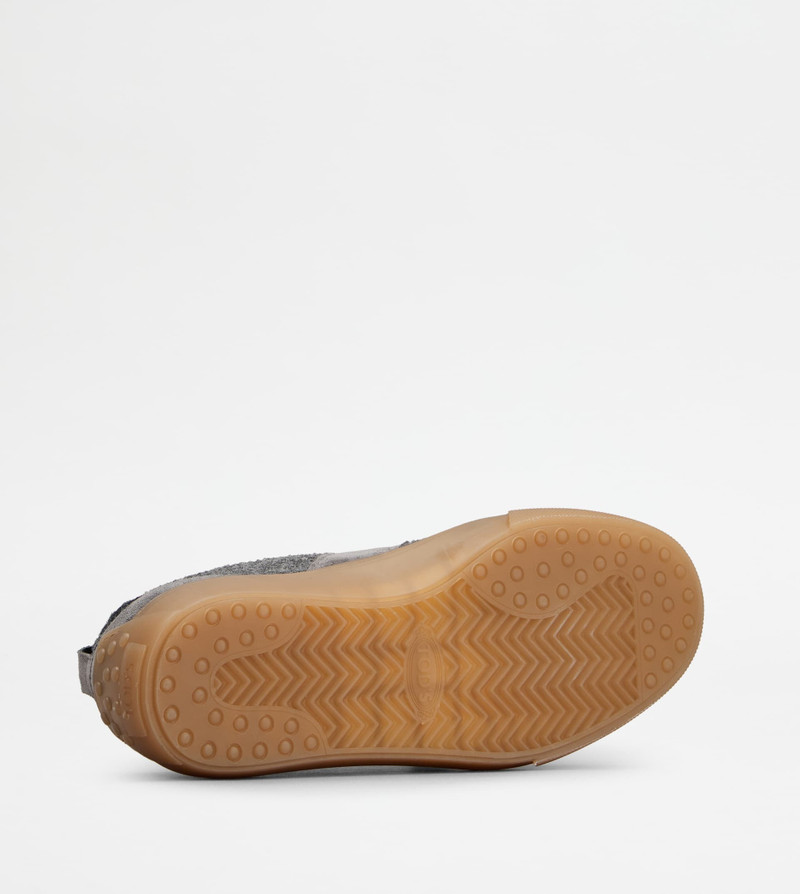 SNEAKERS IN SUEDE AD KNIT - GREY 5