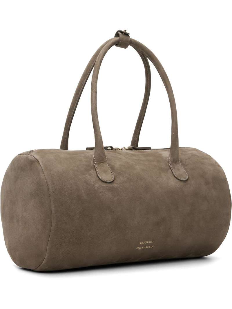 Loulou de Saison Taupe CLAUS Cylindric Leather Bag outlook