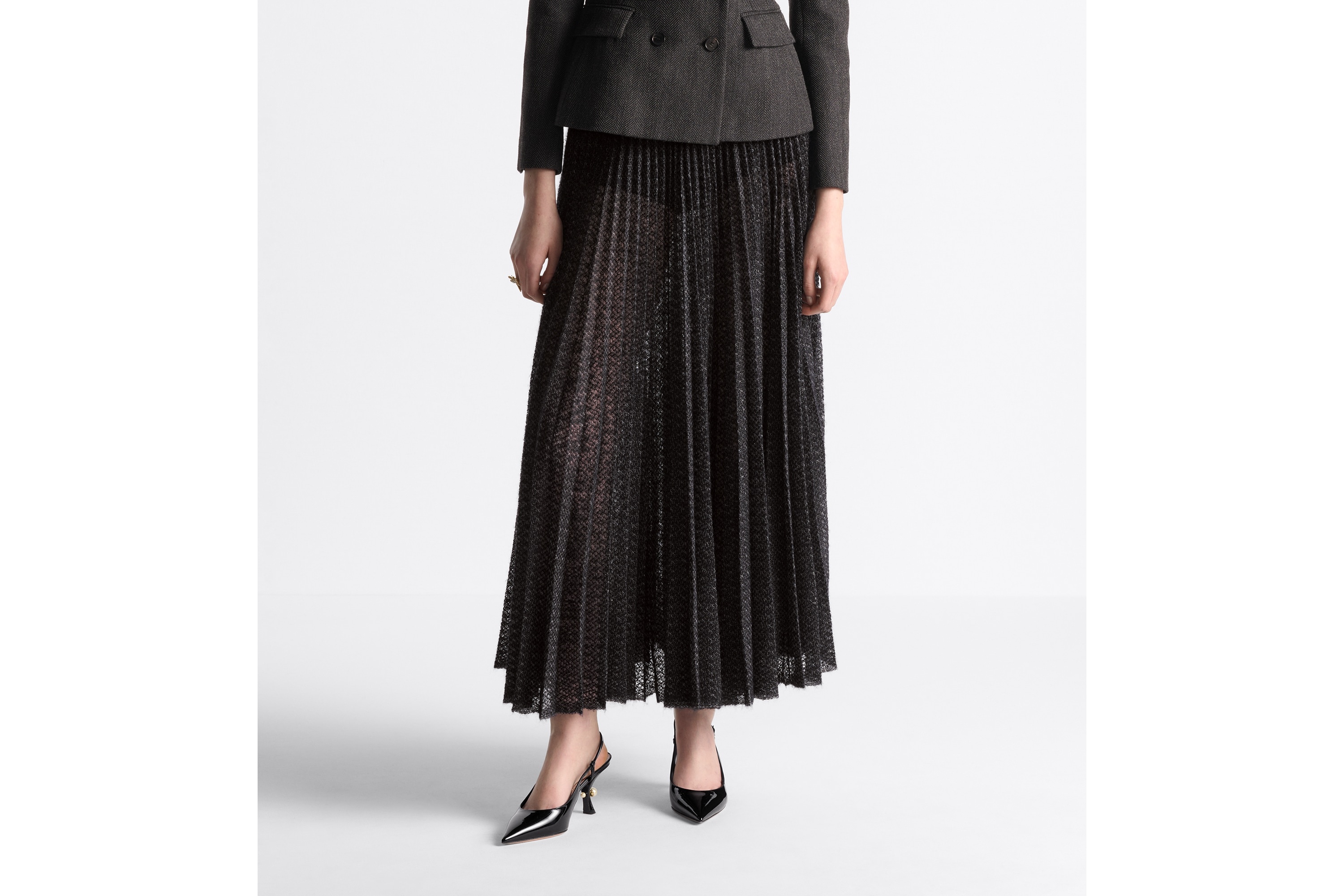 Pleated Mid-Length Skirt - 3