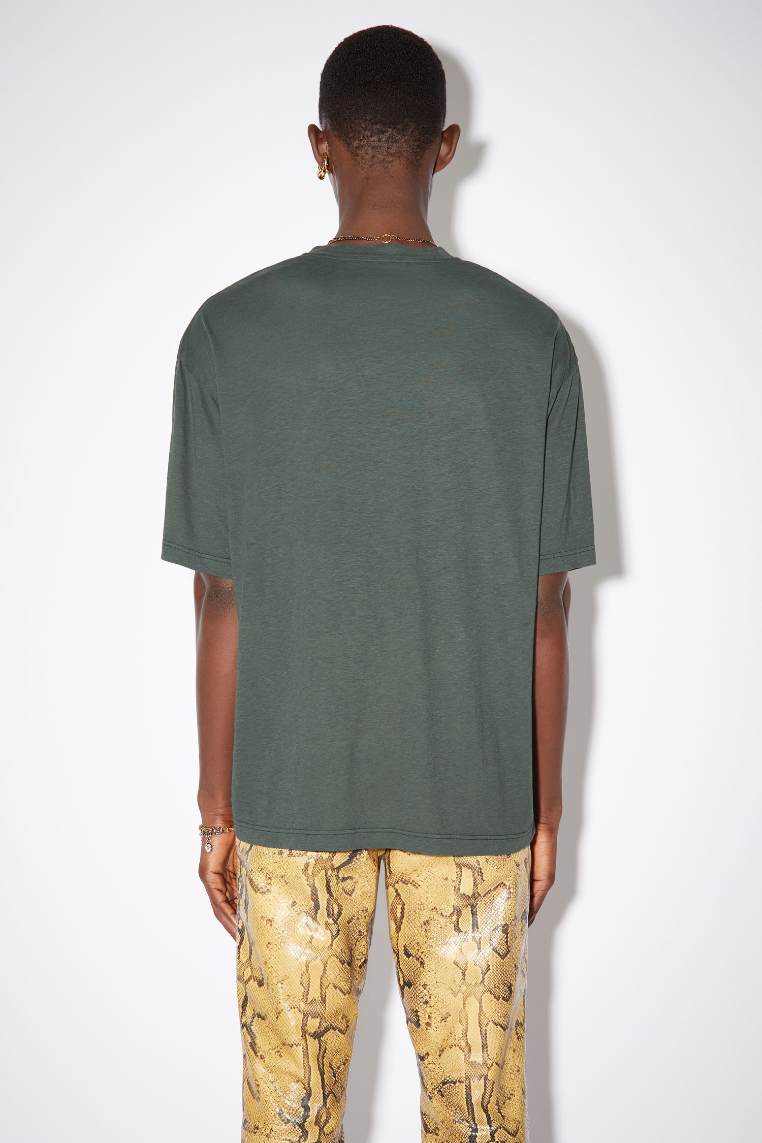 Crew neck t-shirt - Khaki green - 3