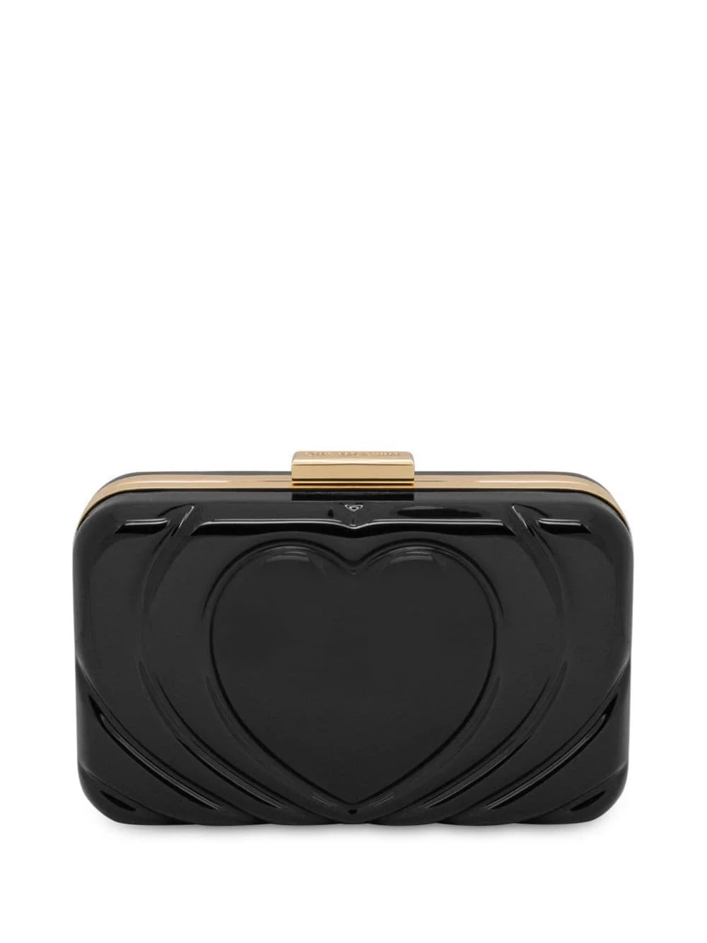 heart-embossed clutch bag - 1