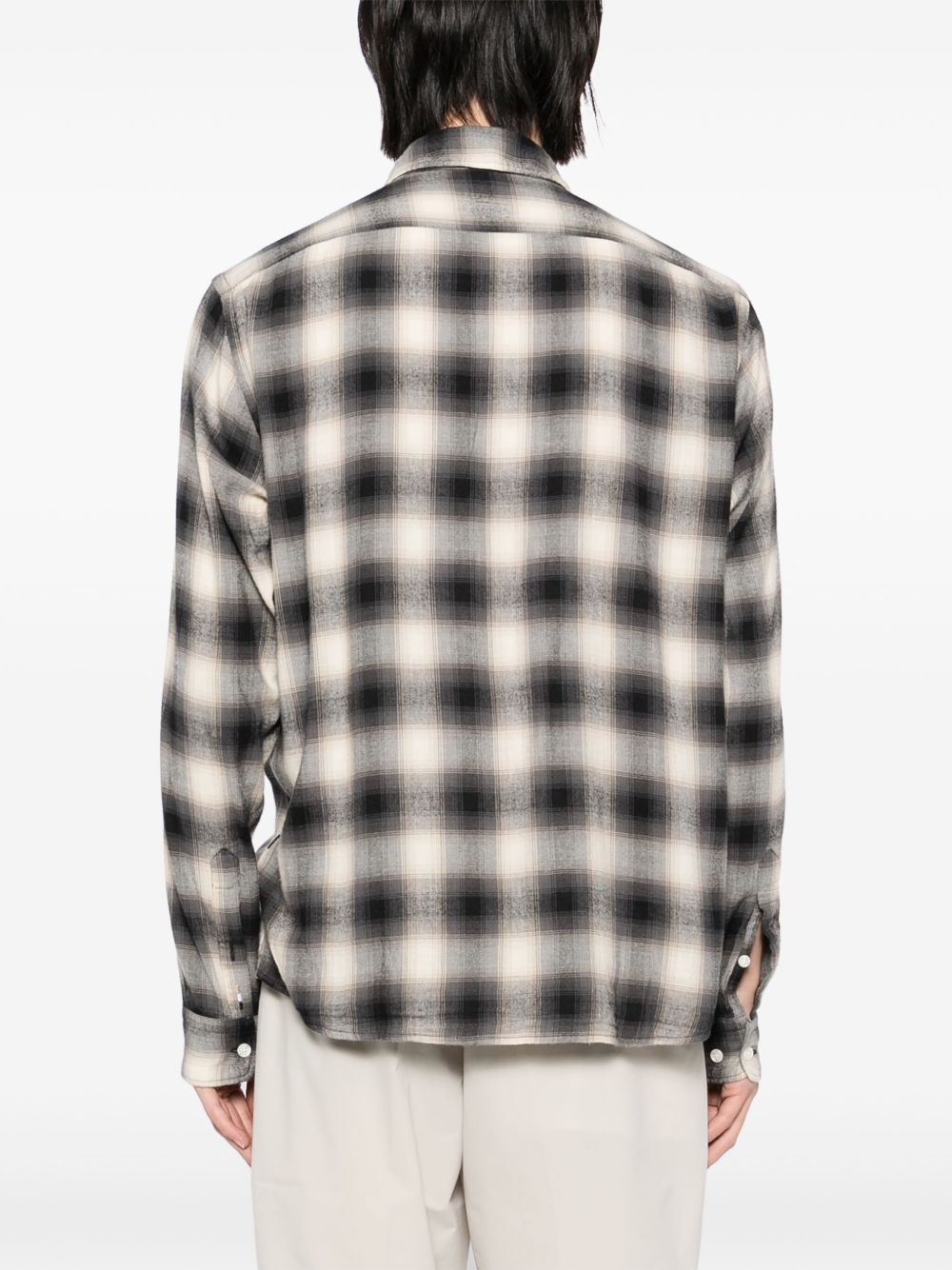 plaid long-sleeves shirt - 4