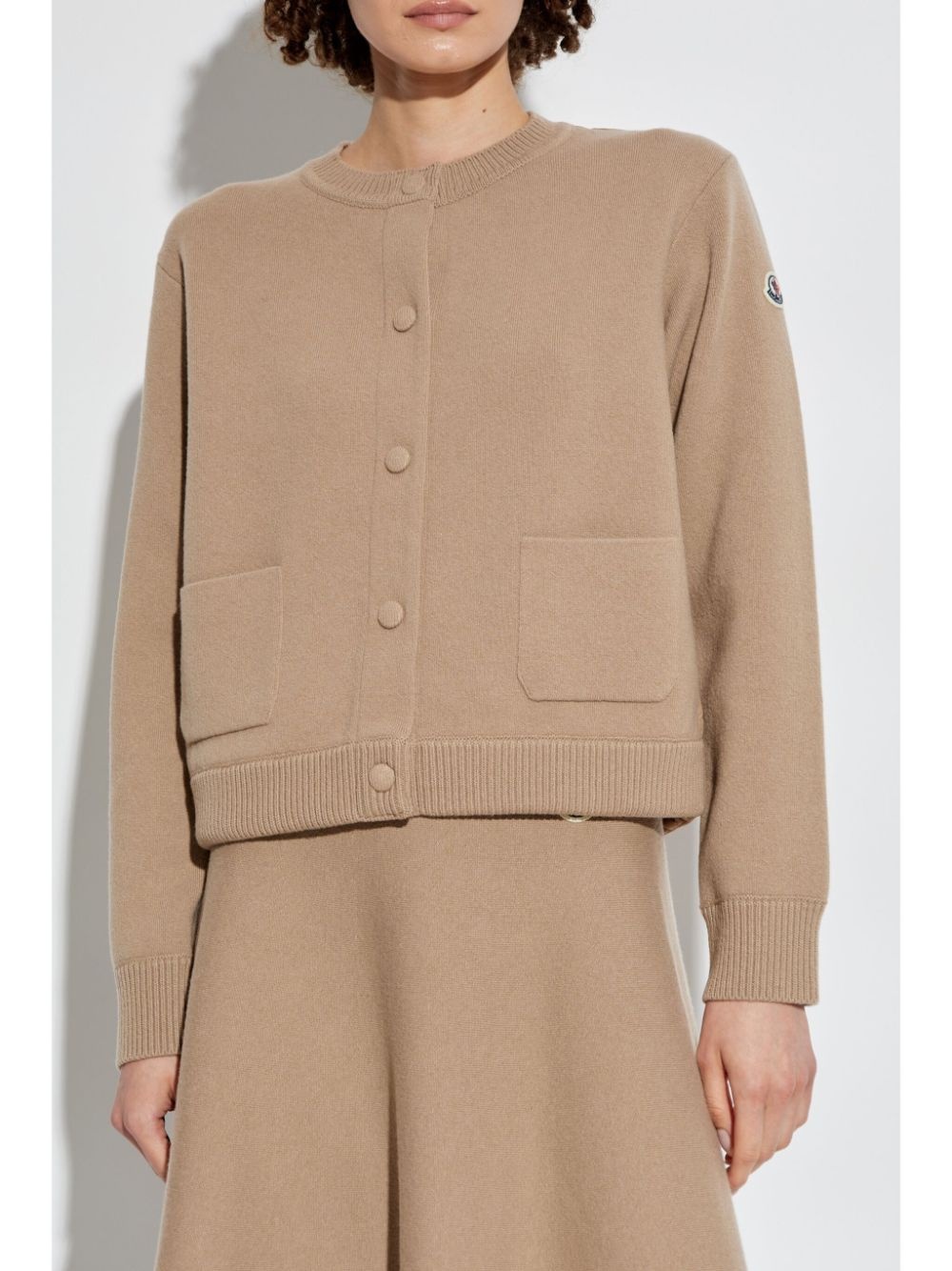 padded wool cardigan - 3
