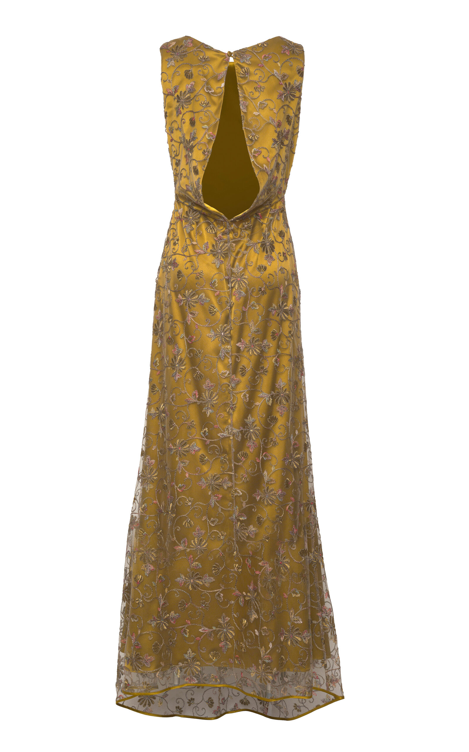 Scilla Open-Back Midi Dress gold - 3