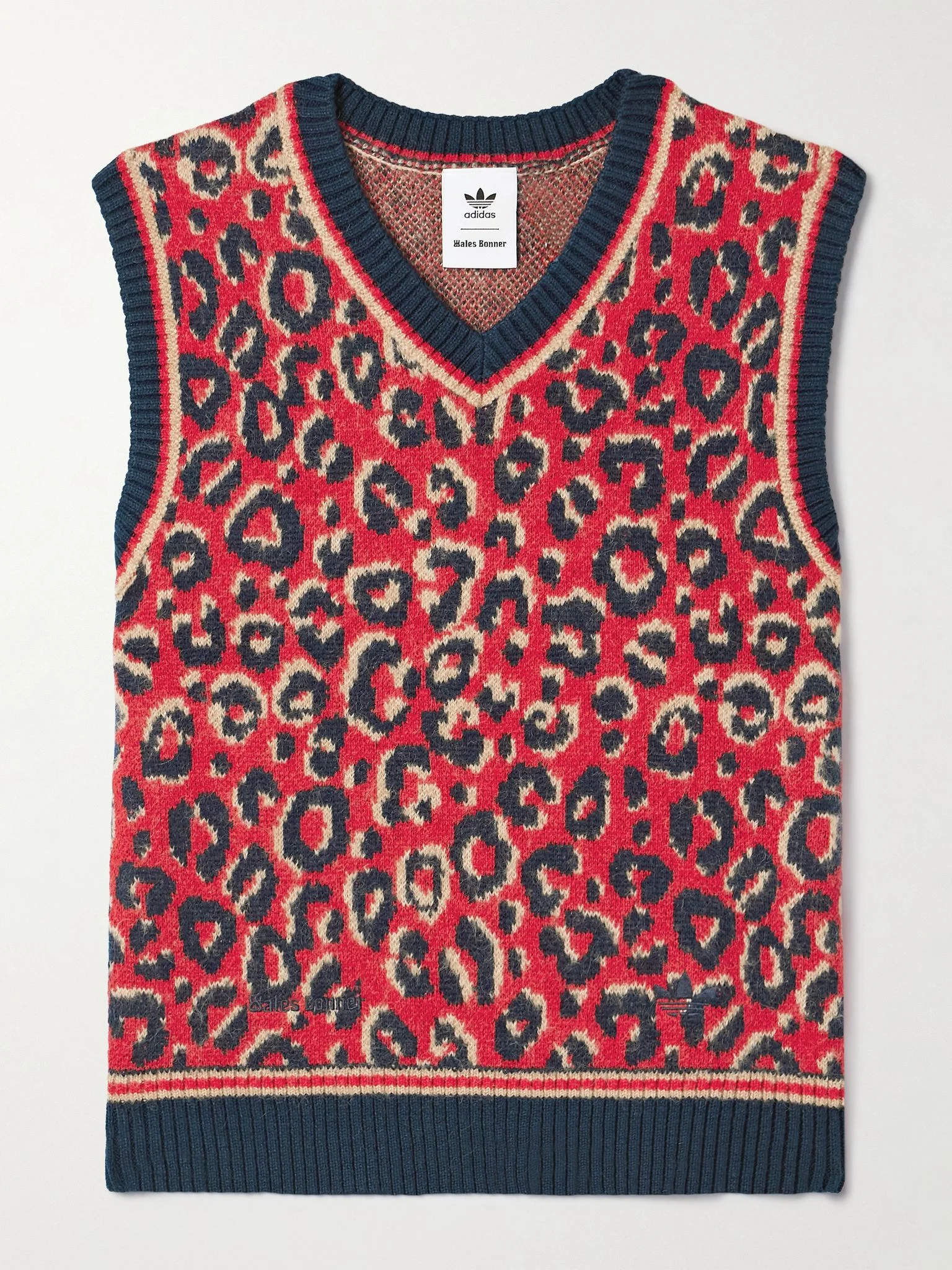 + Wales Bonner jacquard-knit vest Red - 1
