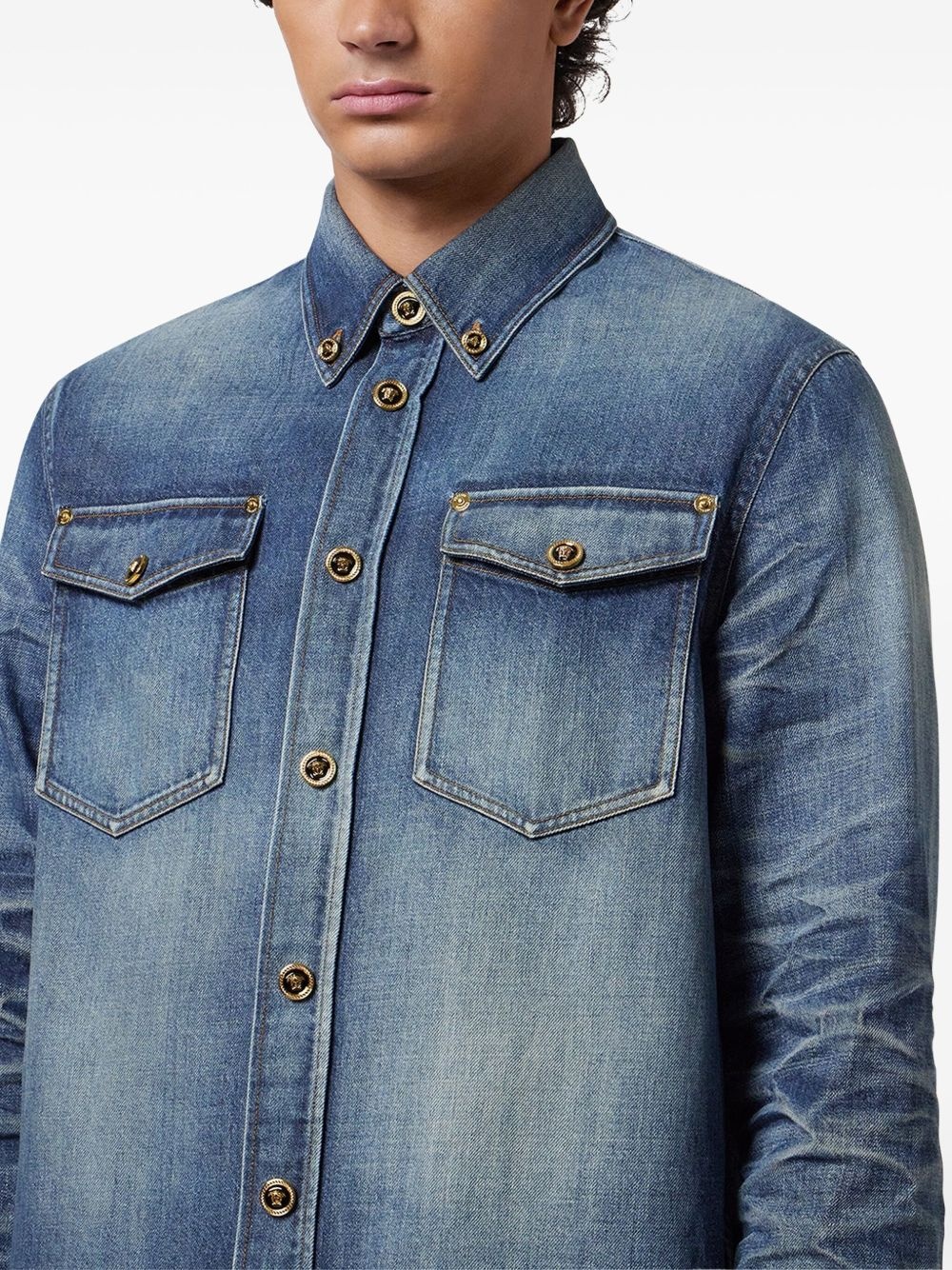 Made in Japan denim overshirt - 5