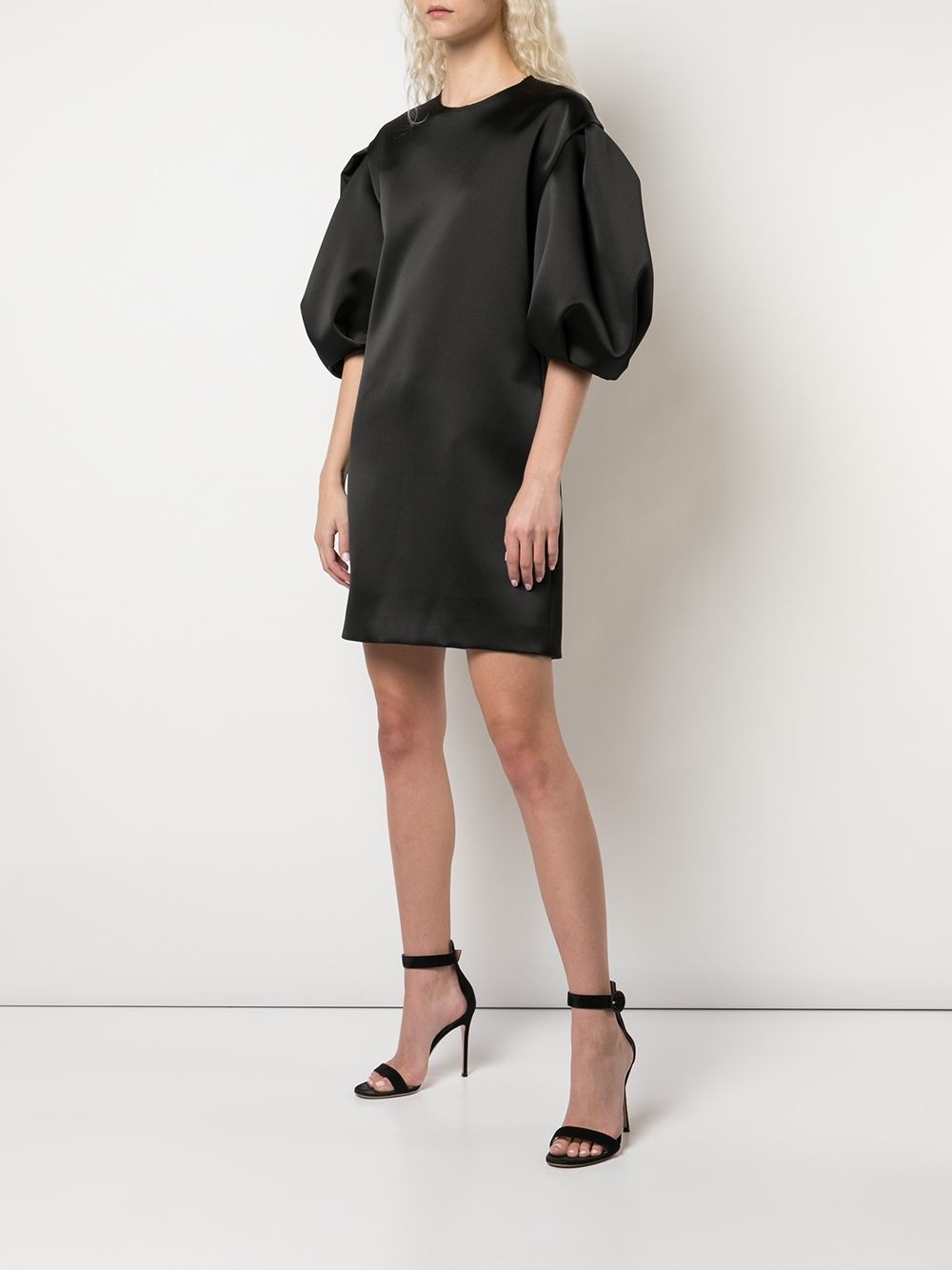 puff sleeves shift dress - 3