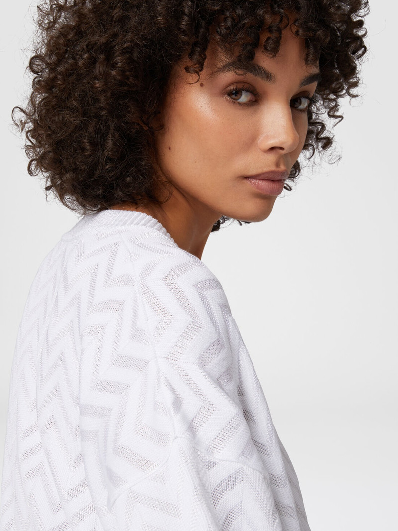 Tonal chevron oversized cardigan 5