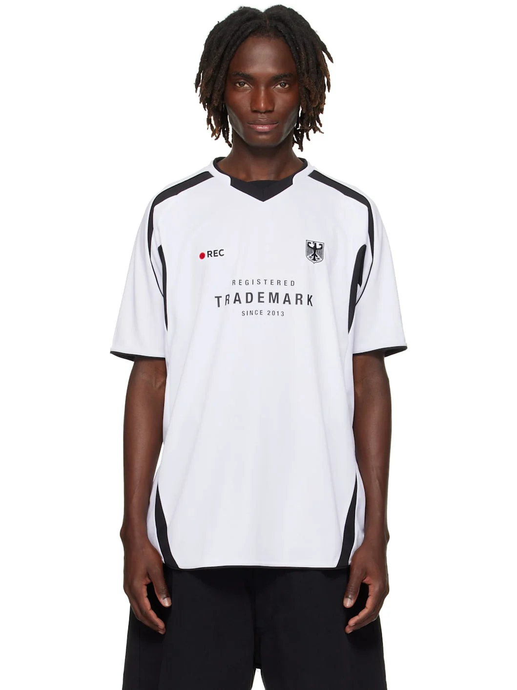 White 'Trademark' Football Jersey - 1