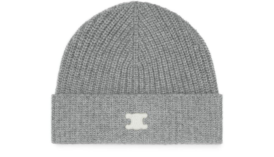 関税込み【CELINE】Triomphe cap in heritage cashmere CELINE Triomphe cap in heritage cashmere | 24s | REVERSIBLE