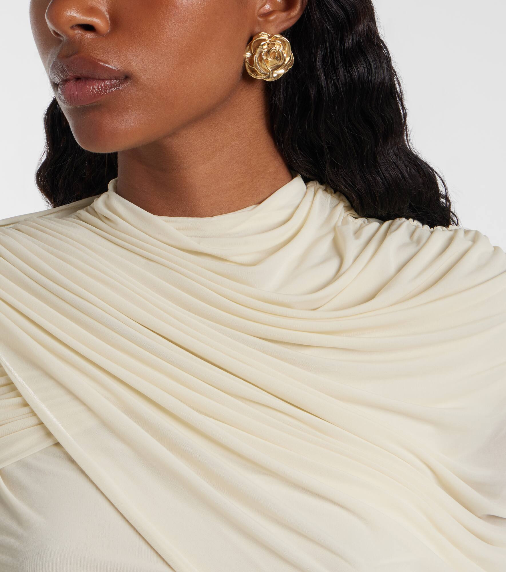 Rose gold-plated earrings - 3