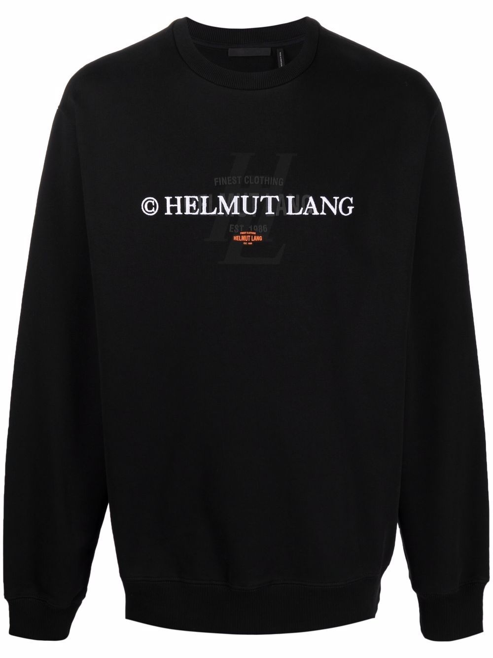 logo-print crew neck sweatshirt - 1