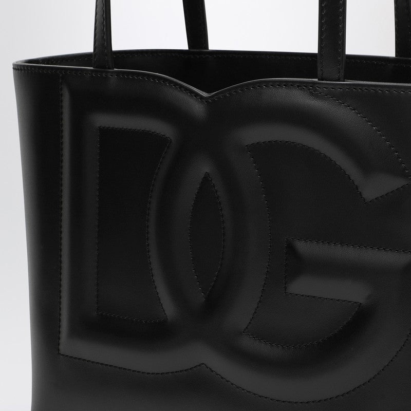 Dolce&Gabbana Dg Logo Black Leather Small Tote Bag Women - 5