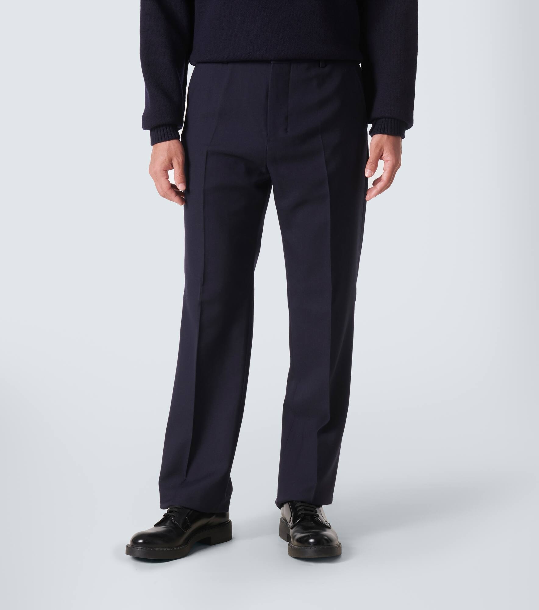 Pleated virgin wool pants - 3