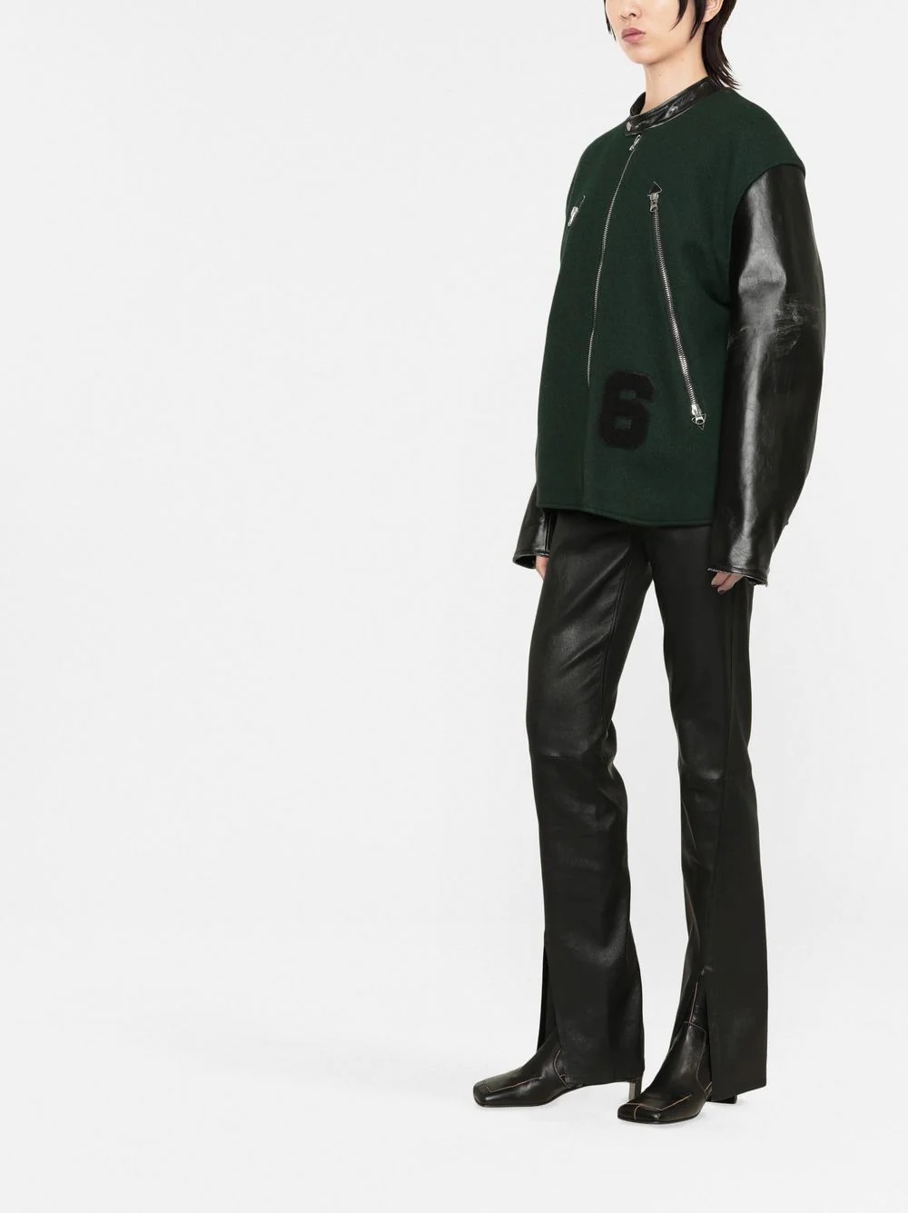 zipped varsity jacket - 4
