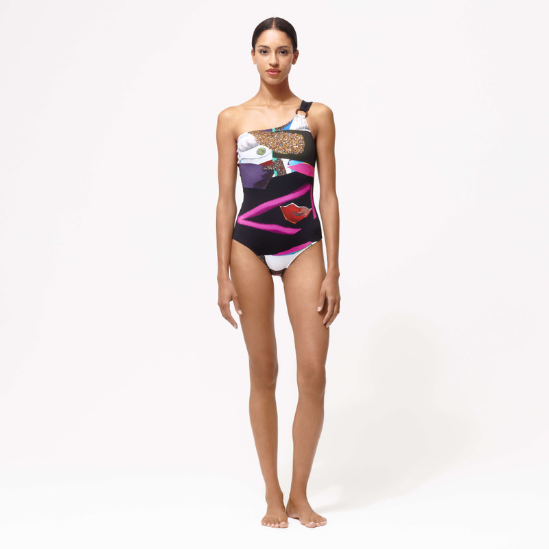 Vilebrequin Women One-piece asymmetric Swimsuit Passion - Vilebrequin x Deux femmes noires outlook