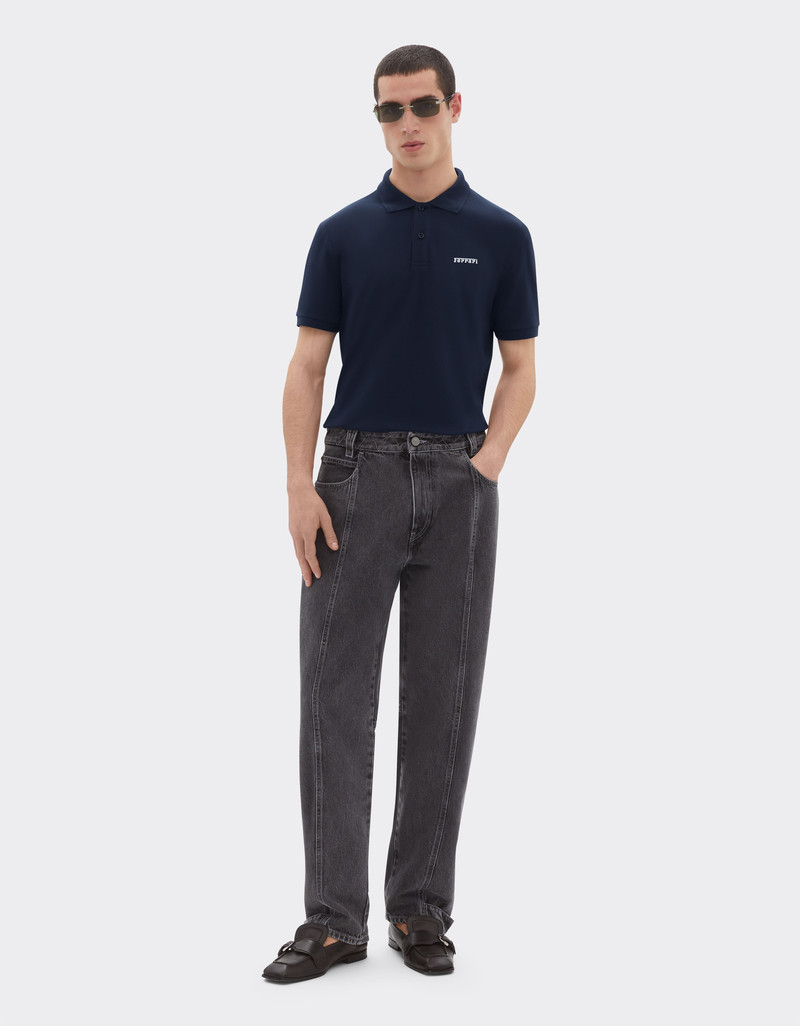 Ferrari Cotton polo shirt with Ferrari logo outlook