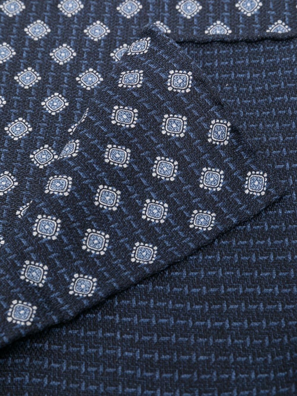 geometric-pattern silk scarf - 2