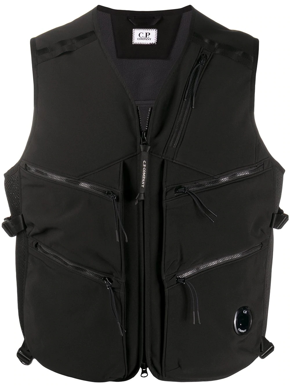 Lens-embellished utility gilet - 1