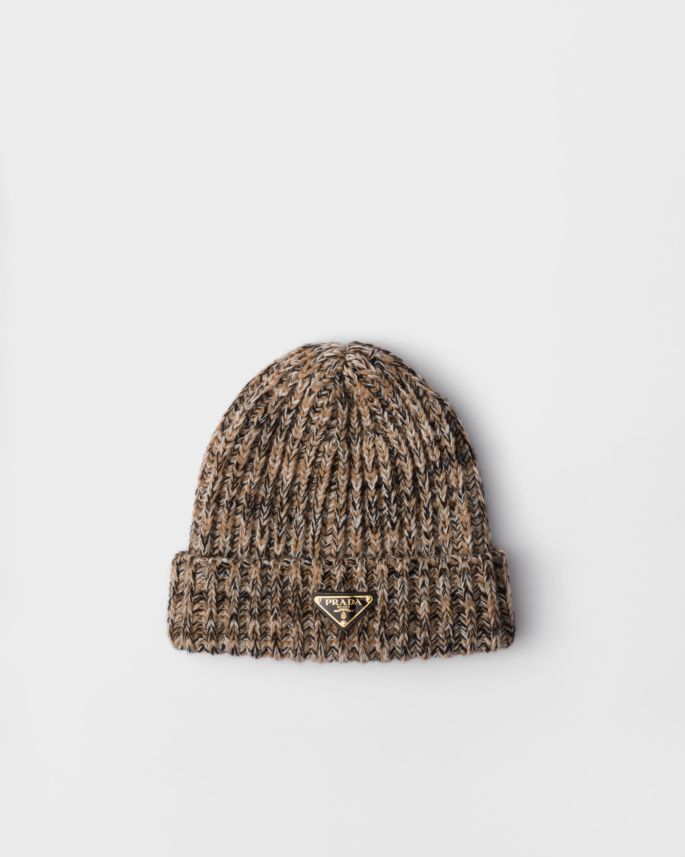 Mélange knit beanie - 1