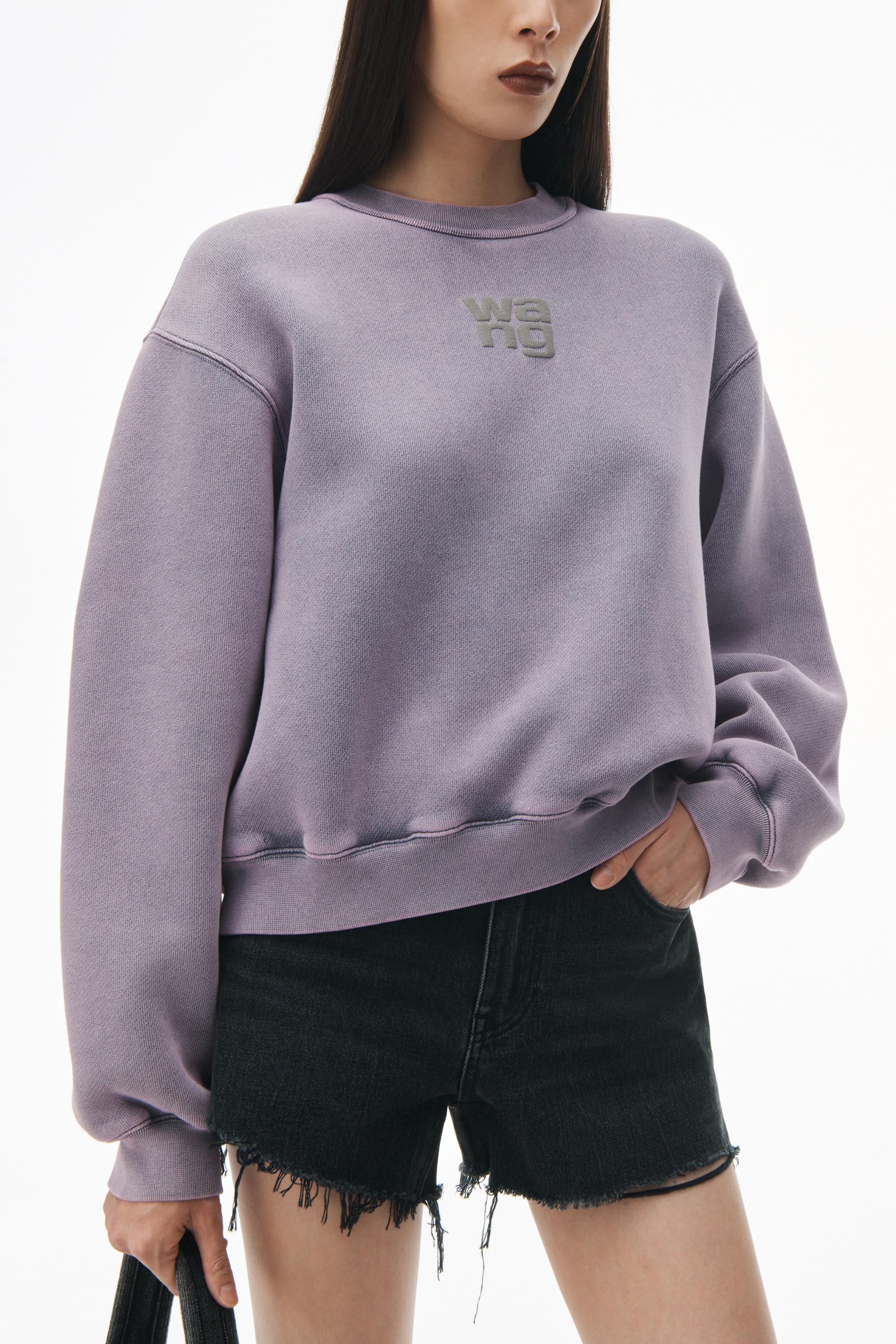 Logo Crewneck Sweatshirt in Structured Terry - 3