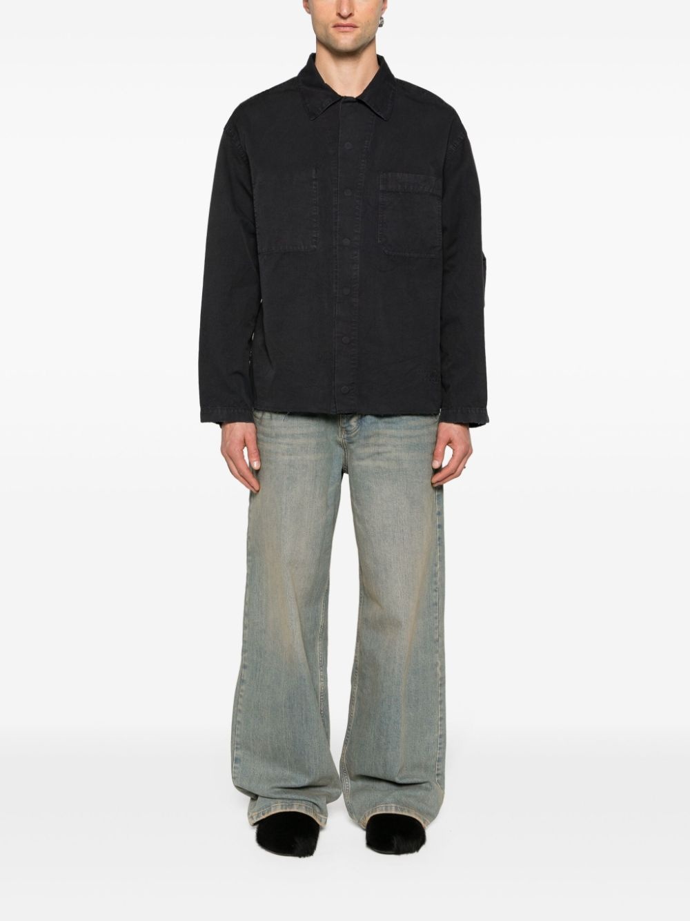 raw-hem shirt jacket - 2