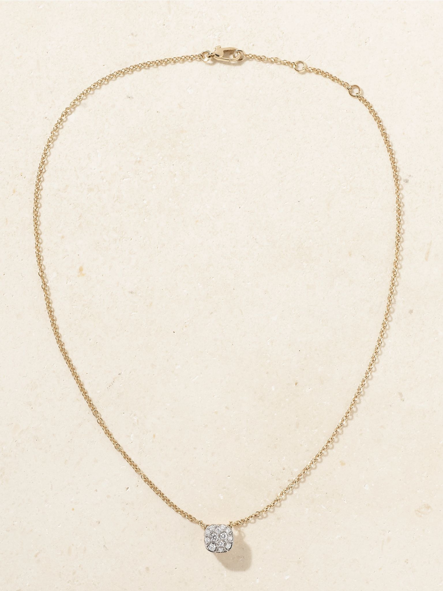 Nudo 18-karat gold and white gold diamond necklace Gold - 4