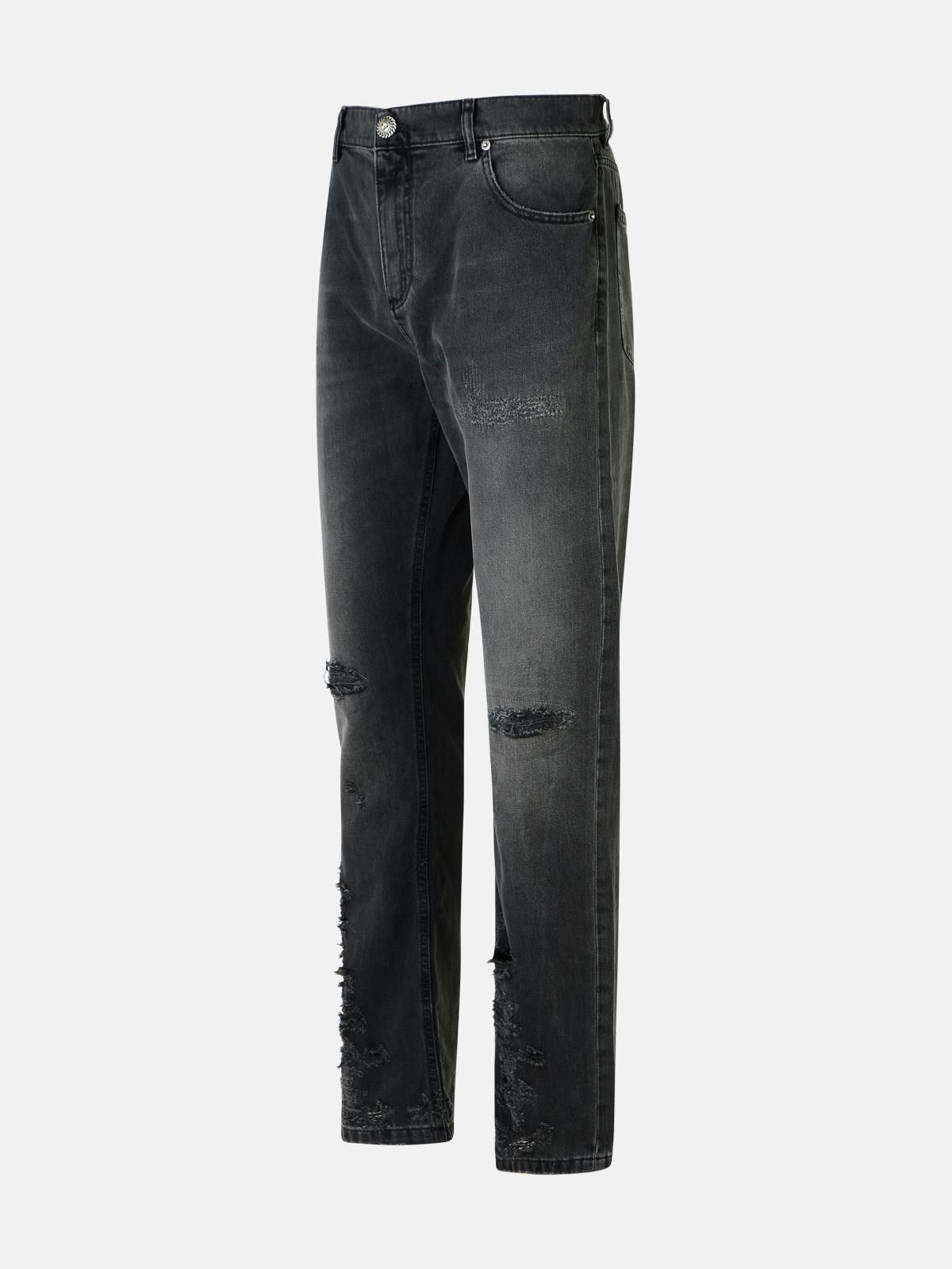 BLACK COTTON JEANS - 2