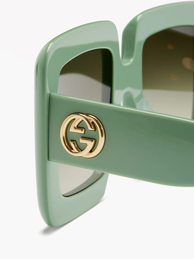 GUCCI Oversized square acetate sunglasses outlook