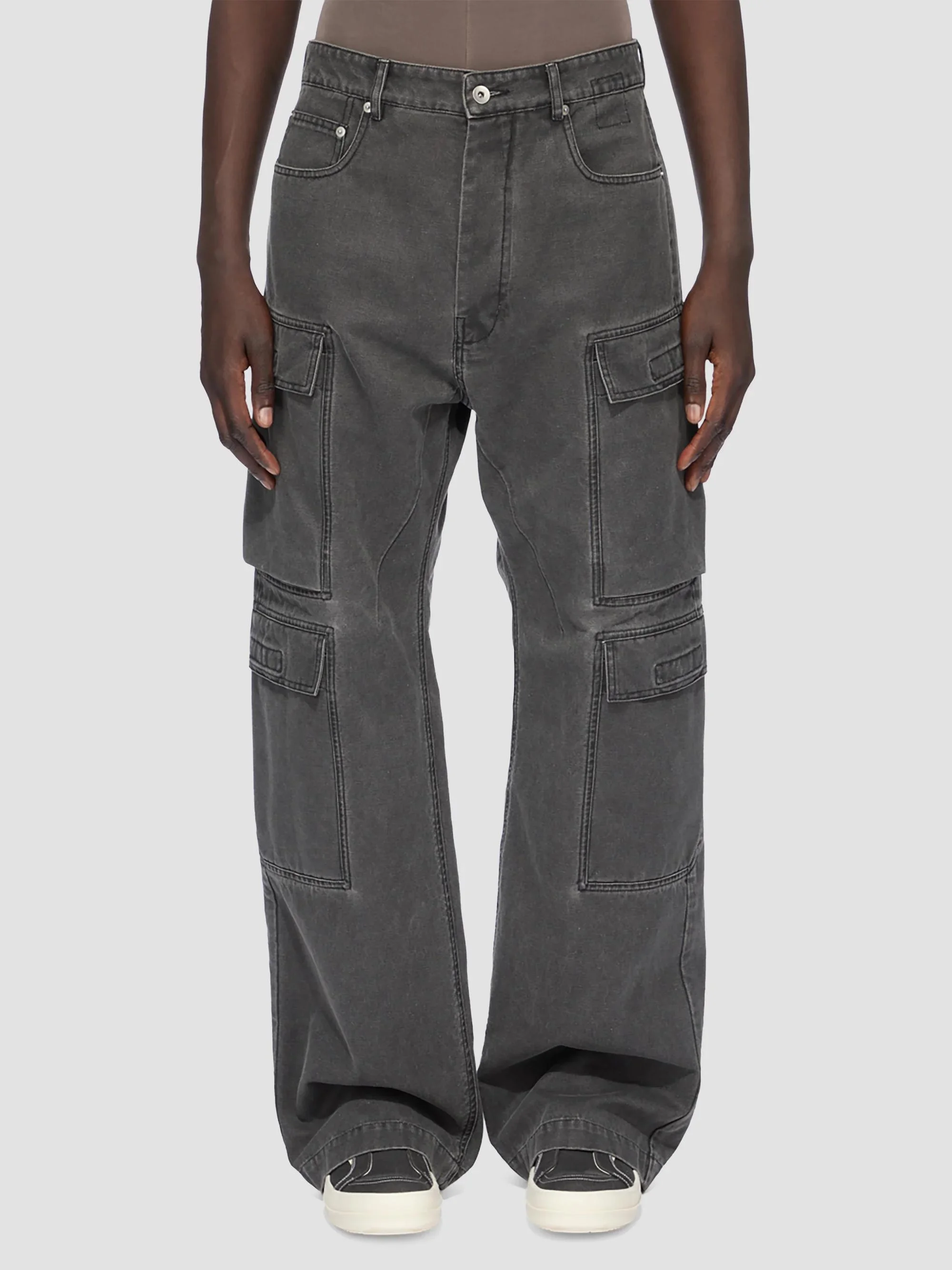 Men's Denim Cargo Jeans - Gravel - 1