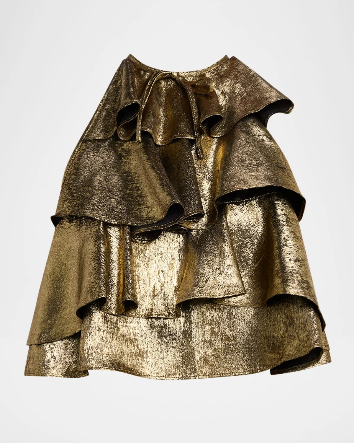 Bodil Metallic Ruffle Top - 1