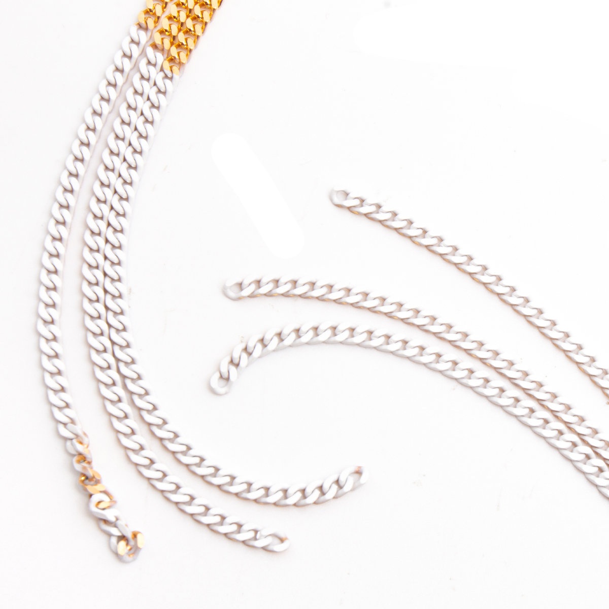 Gold-Tone Fringed Chain Earrings in Gold - 3