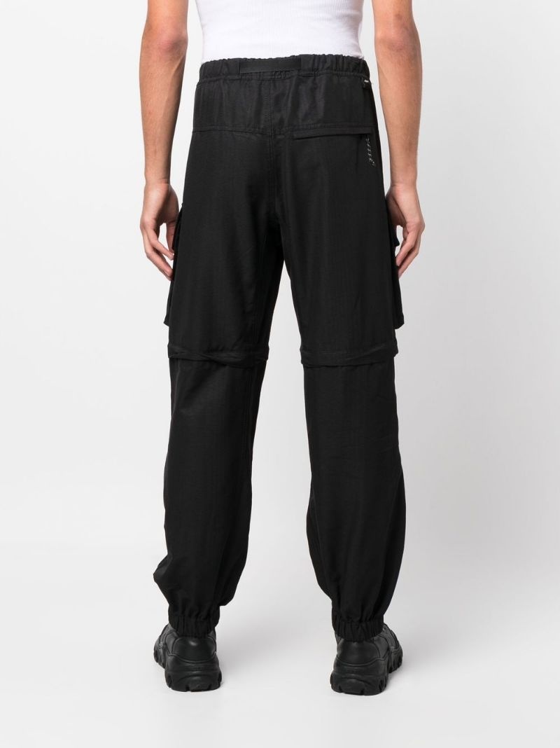 cargo-pocket cotton trousers - 4