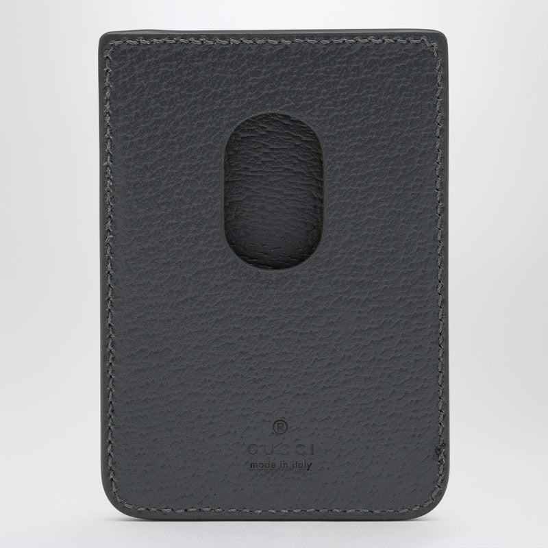 Gucci Gg Supreme Black/Grey Fabric Card Holder Men - 2