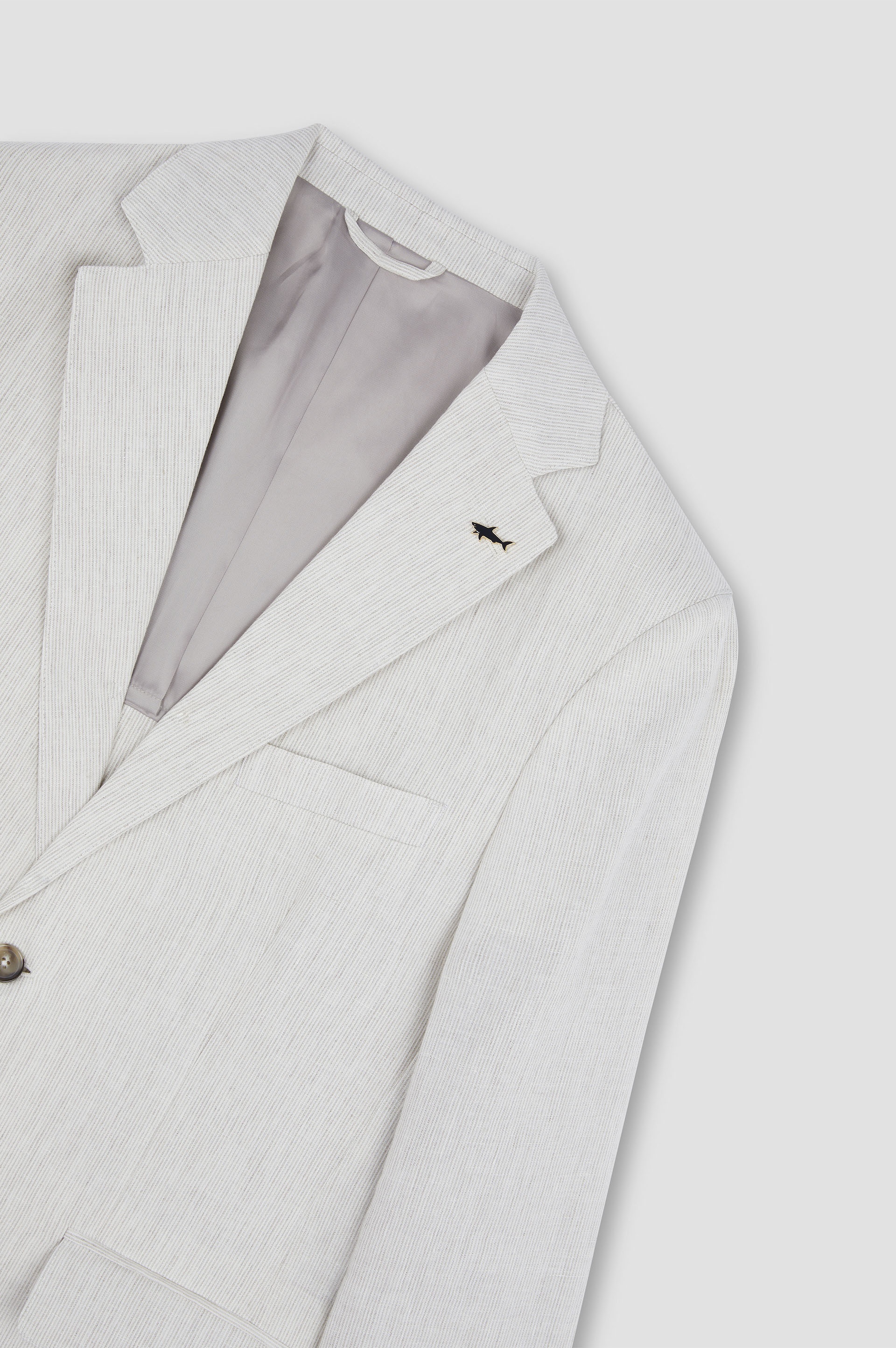 LINEN BLAZER WITH STRIPED PATTERN - 5