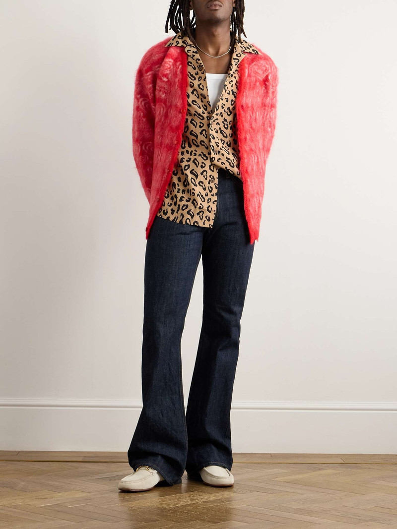 WACKO MARIA Convertible-Collar Leopard-Print Woven Shirt outlook