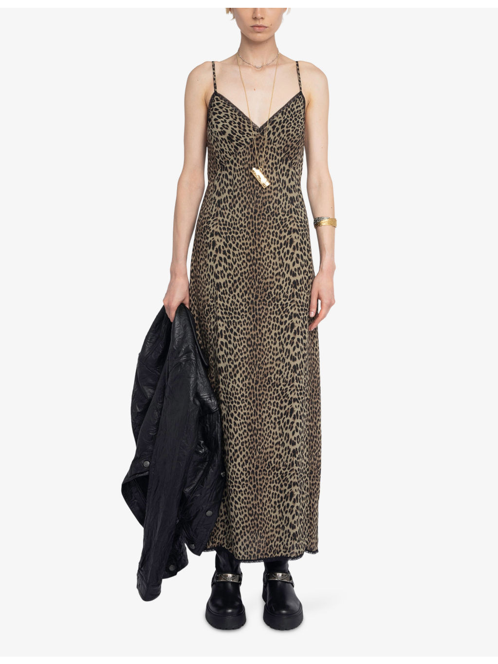 Ramelil Leopard-Print Woven Midi Dress - 2