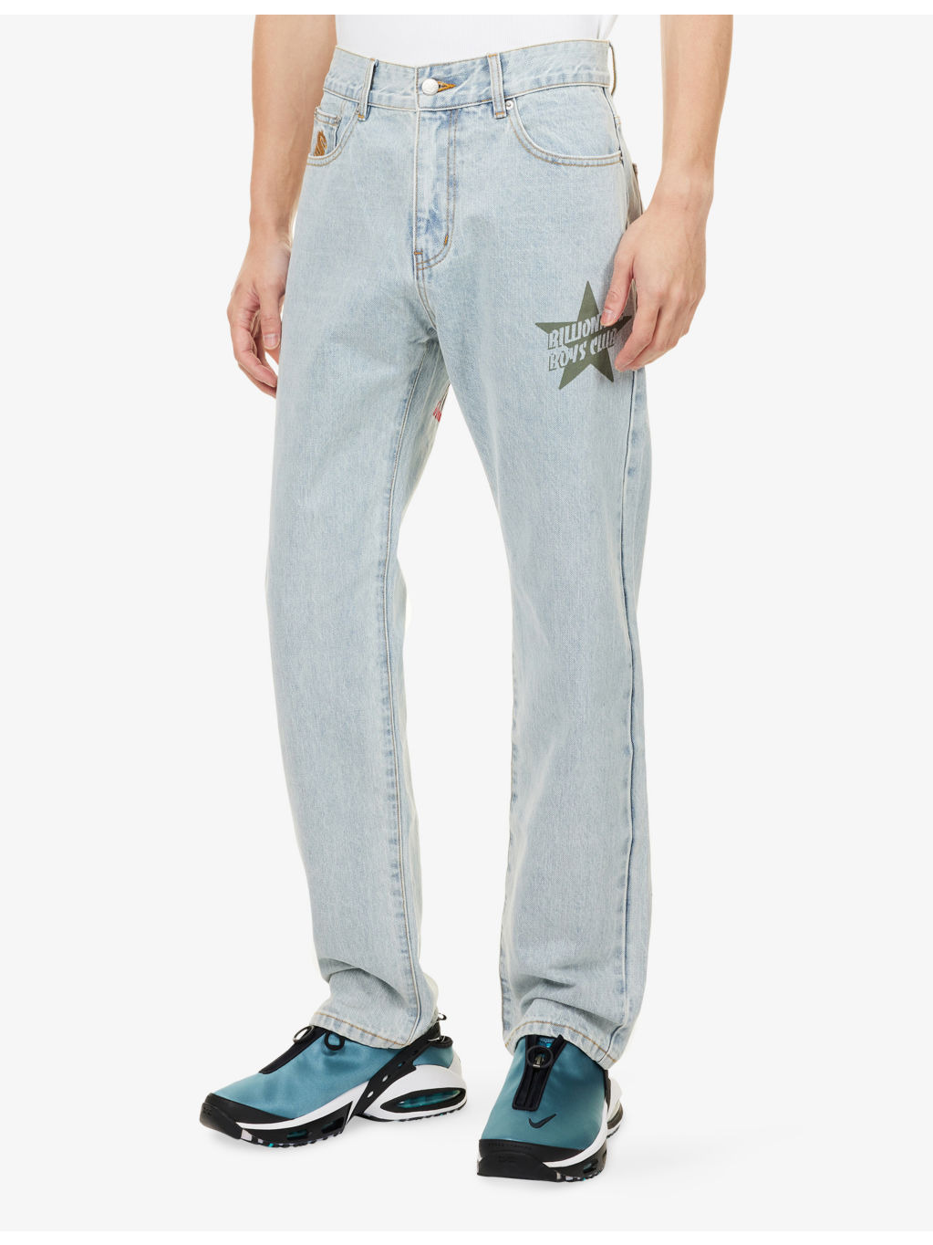 Souvenir Graphic-Print Straight-Leg Denim Jeans - 3