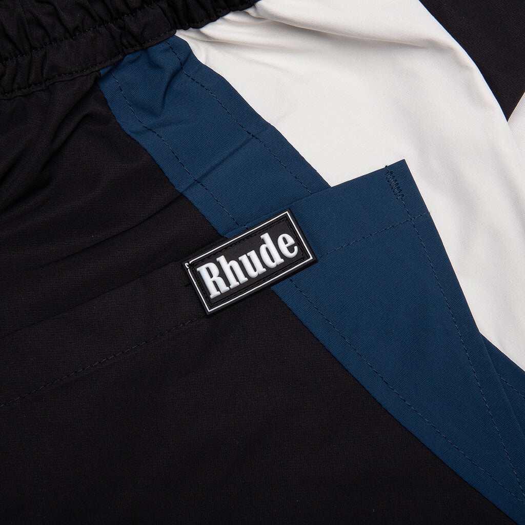 RHUDE COLOR BLACKED TRACK PANT - BLACK/CREAM - 5