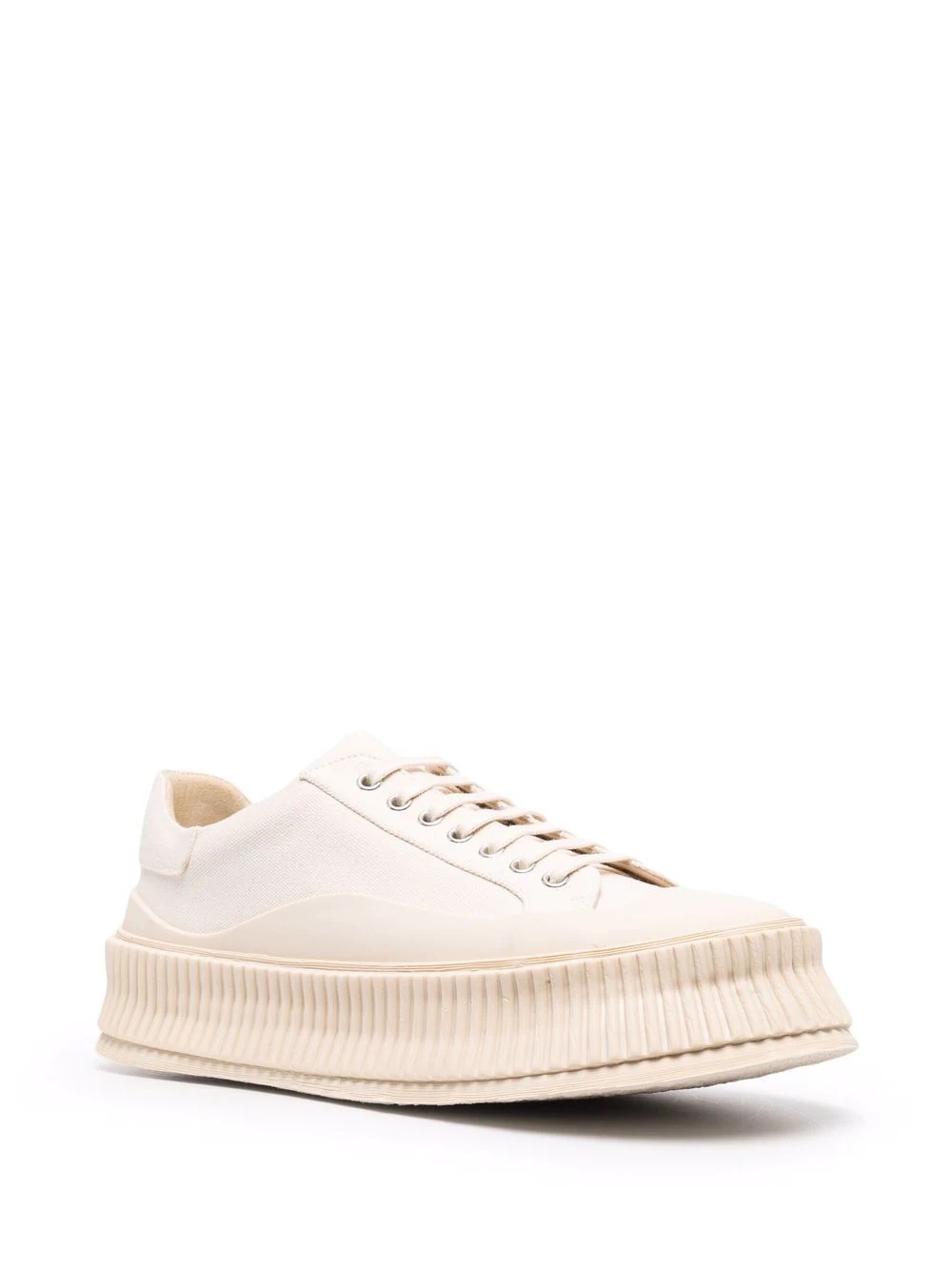 ridged-sole leather sneakers - 2